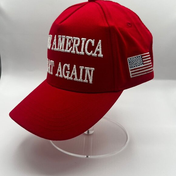 Trump MAGA Hat Make America Great Again Red Mesh Trucker Hat Snapback Cap - Picture 8 of 8